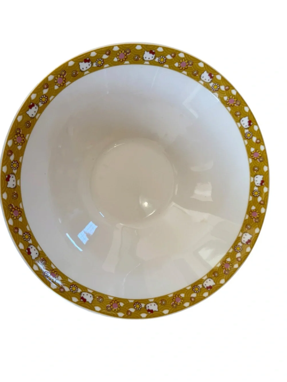 Hello Kitty Sanrio 30 oz Ceramic Ramen Bowl Pink Floral 9” Bowl Only